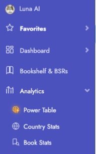 Navigating to Book stats page