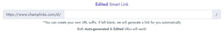 Smart Link unique suffix option