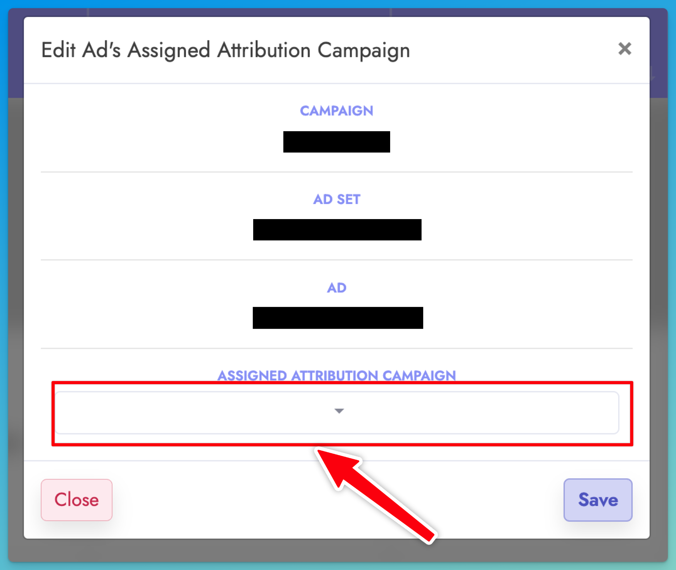 FB assign Amazon attribution