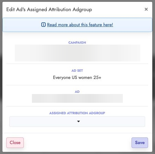 FB assign Amazon attribution