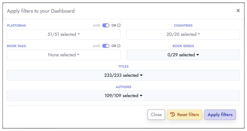 Filter options