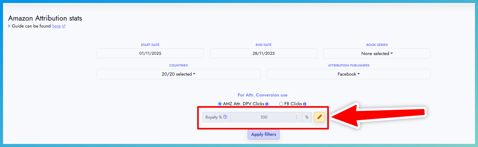 Attr. Conversion metric